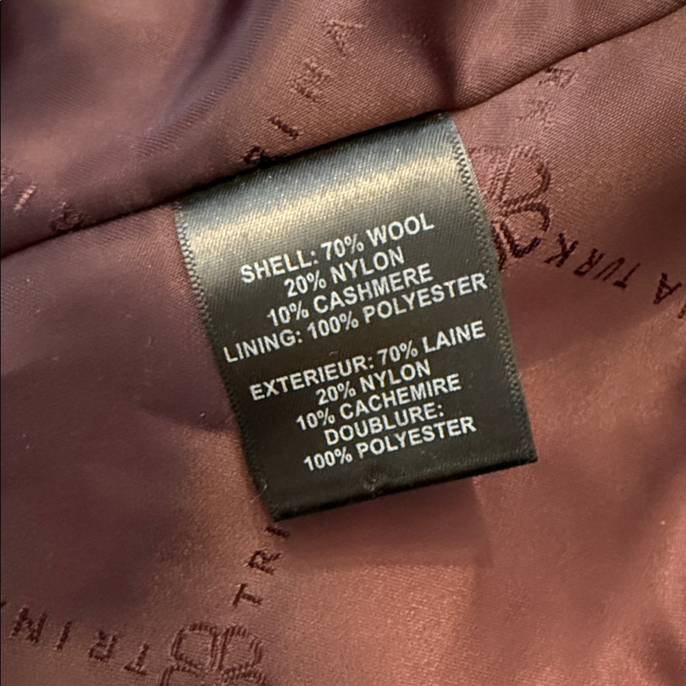 Trina Turk Hooded Swing Coat in Rich Burgundy - Picture 8 of 9